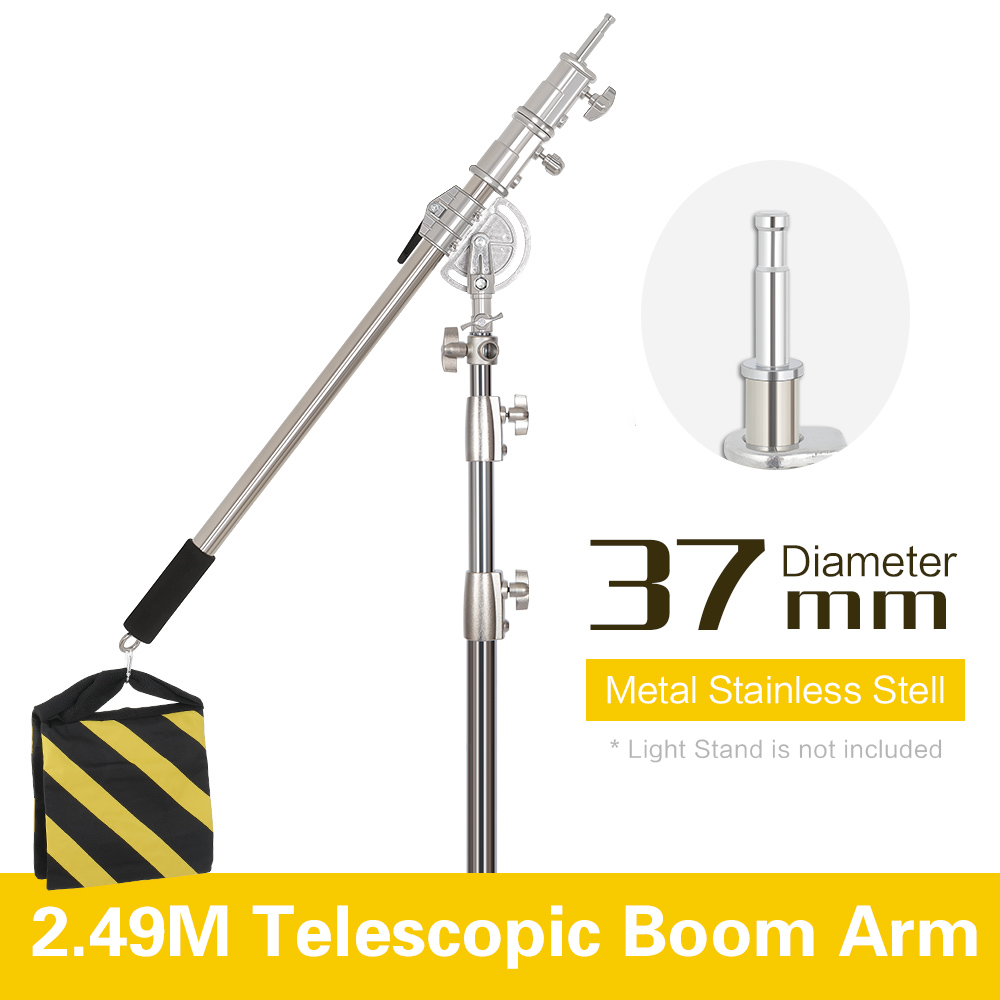 Photography Lighting Meter - 2.49M 길이 크로스 암 스테인레스 스틸