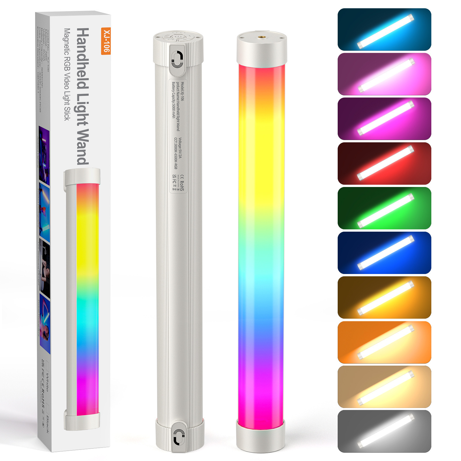 Photography Lighting Handheld - 자석 부착식 휴대용 RGB LED 비디오