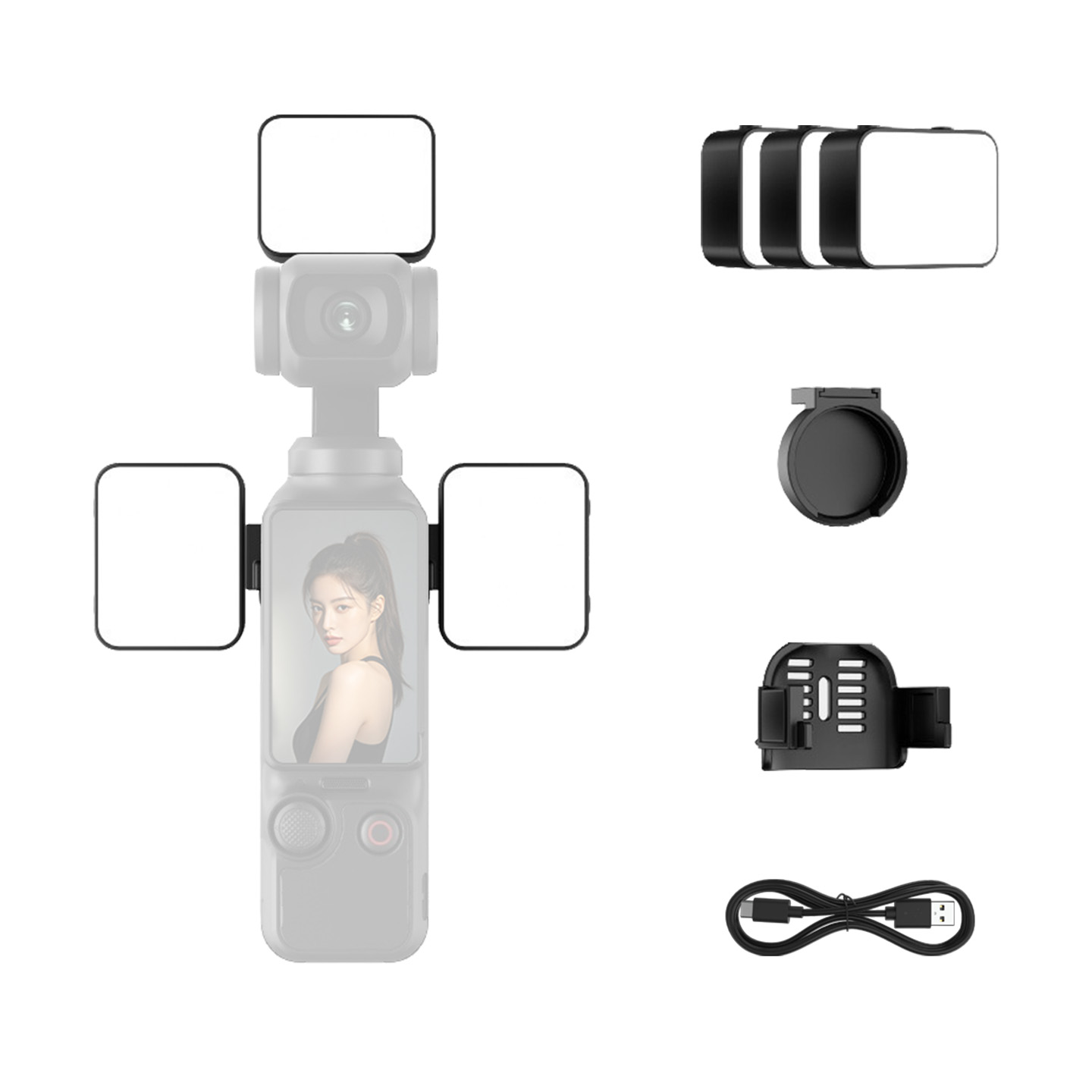 DJI 오즈모 포켓 3 미니 브이로그 촬영 셀카 조명  - Photography Lighting Kit Portable 리뷰 및 가격