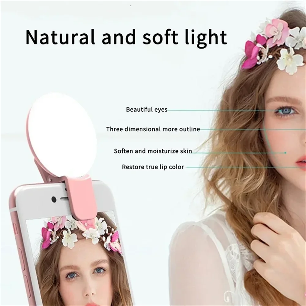 미니 휴대용 셀카 링 라이트, LED 램프, USB 충 - Photography Lighting Game 리뷰 및 가격