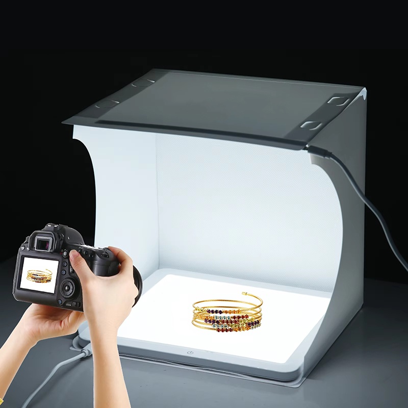 20cm 휴대용 포토박스 사진 촬영 접이식 LED 조명 - Photography Lighting Description 리뷰 및 가격