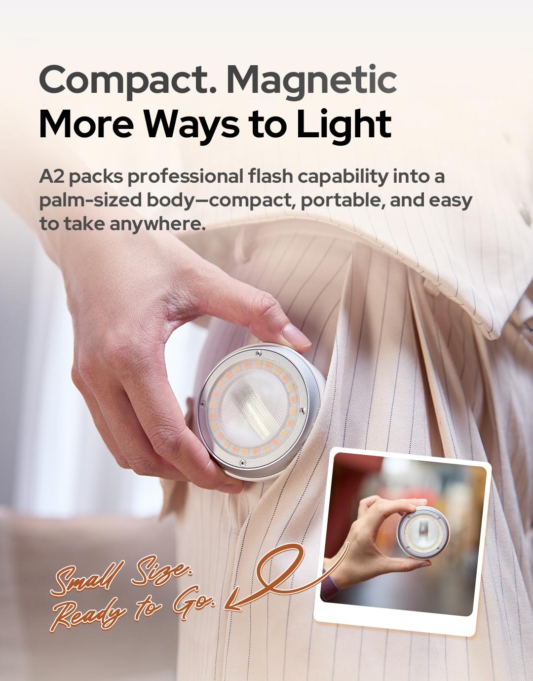 Godox A2 자석 부착형 플래시, 아이폰 및 안드로 - Photography Lighting Brands 리뷰 및 가격