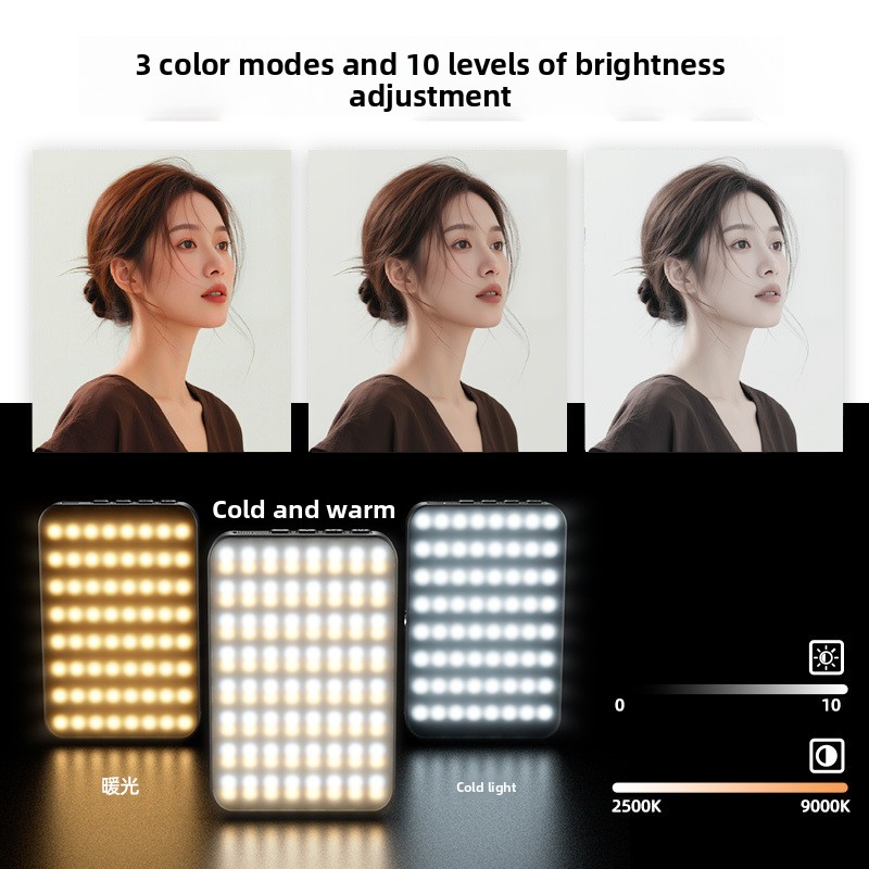 양면 자석 조명 휴대폰 라이브 사진 이중 색상 부드러운 - Photography Lighting Handheld 리뷰 및 가격